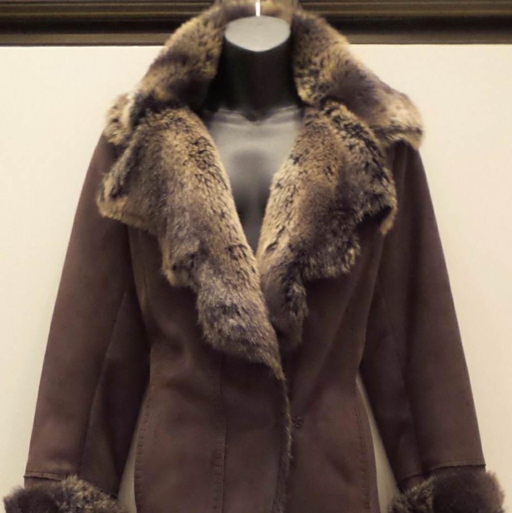 Pierre Balmain Paris authentic real brown coat XS - Picture 2 of 8